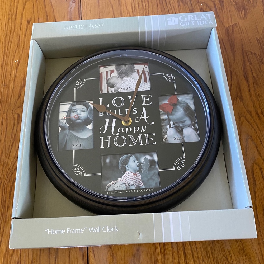 Home Frame Wall Clock Love Builds A Happy Home Christmas Gift